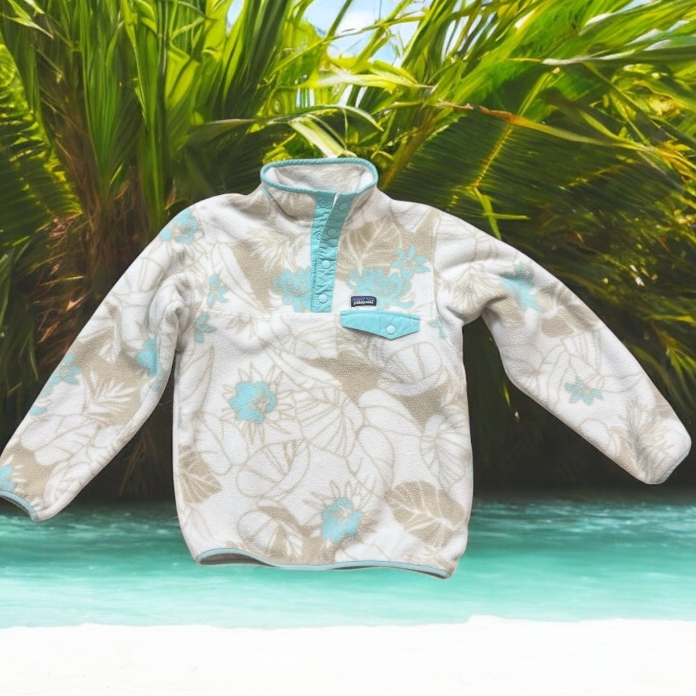 PATAGONIA SYNCHILLA girl’s fleece pullover jacket size 12 - Picture 6 of 12